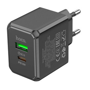 Сетевое зарядное устройство USB + USB-C HOCO CS14A PD20W + QC3,0